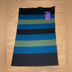 Arletty Italy Knitwear Striped Neck Warmer Scarf